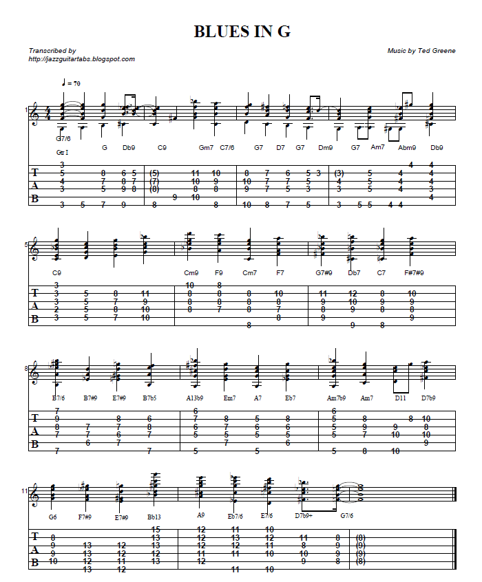 blues guitar chords pdf